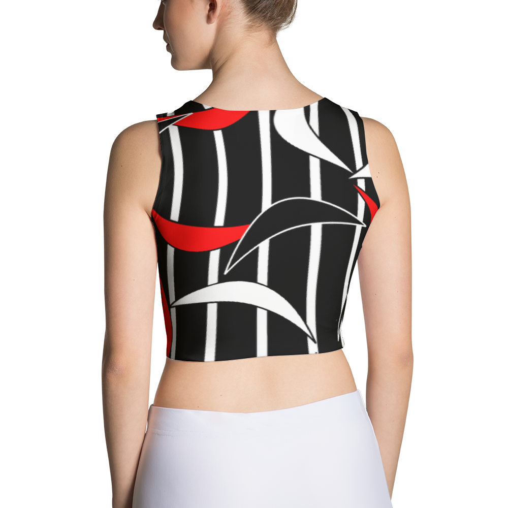 Polished Gear 'Red & Black Patch' Matching Crop Top