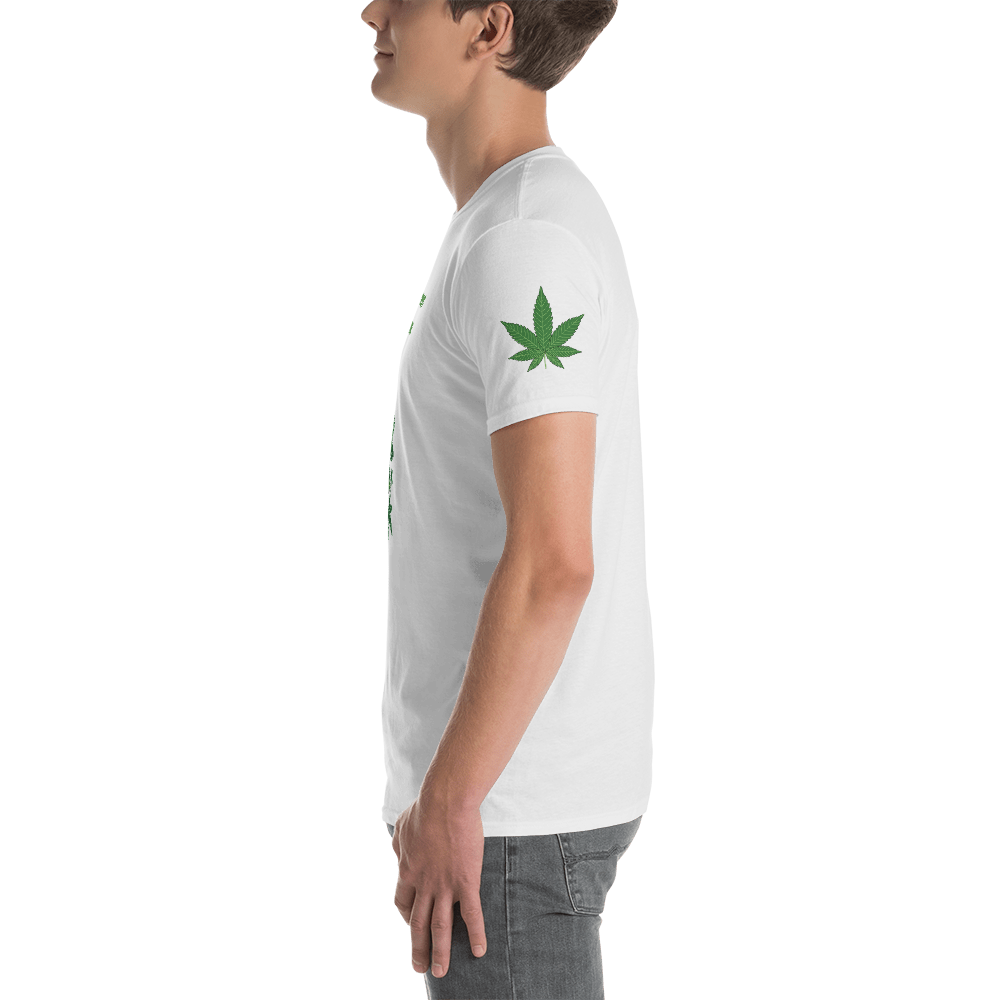 Polished Gear 'Marijuana Leaf' Unisex T-shirt (White)