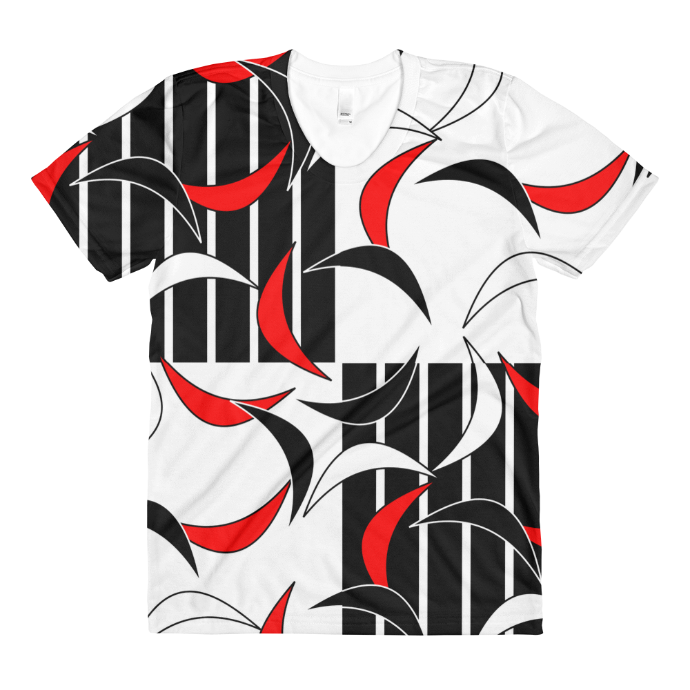 Women's Matching 'Red & Black Stripe' T-Shirt
