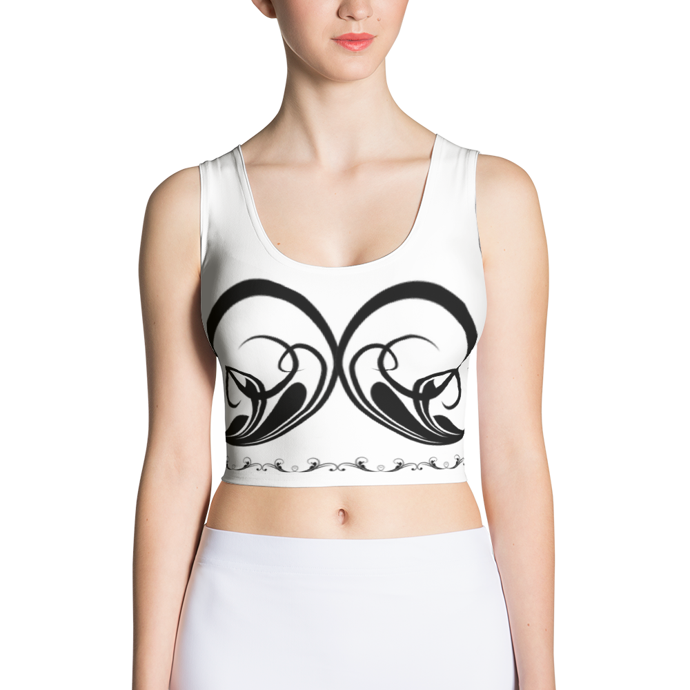 Polished Gear 'Black Flourishes' Matching Crop Top