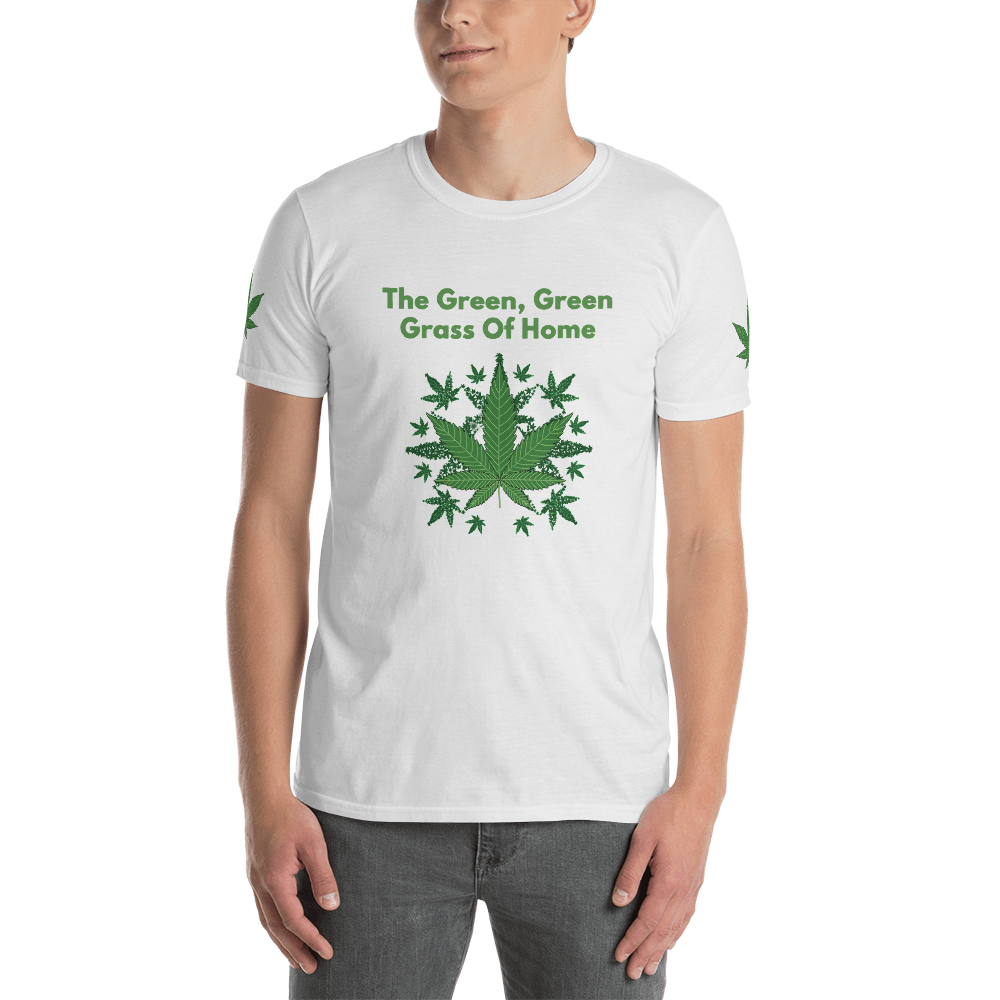 Polished Gear 'Marijuana Leaf' Unisex T-shirt (White)