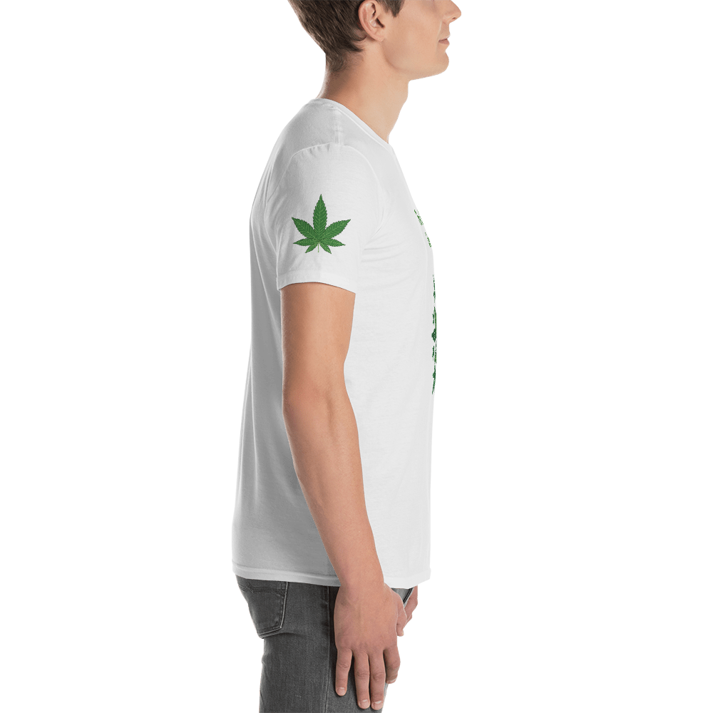Polished Gear 'Marijuana Leaf' Unisex T-shirt (White)