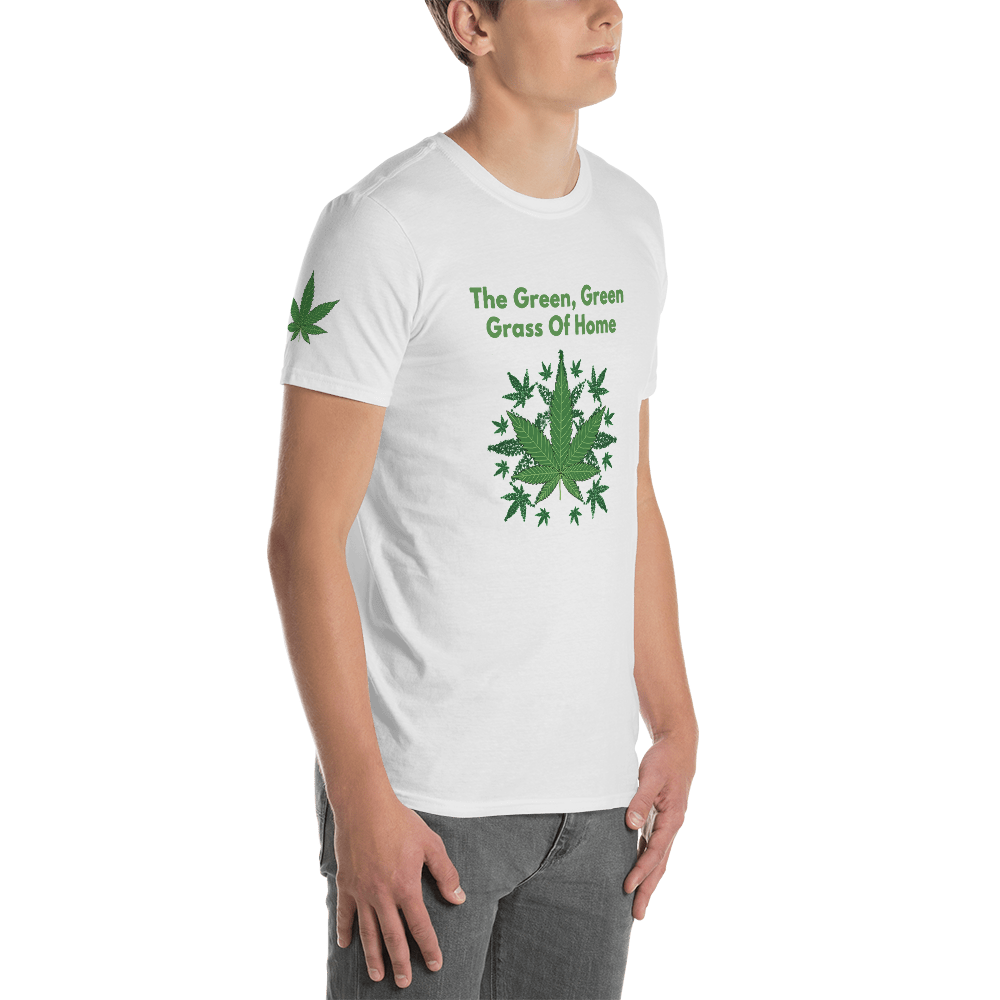 Polished Gear 'Marijuana Leaf' Unisex T-shirt (White)