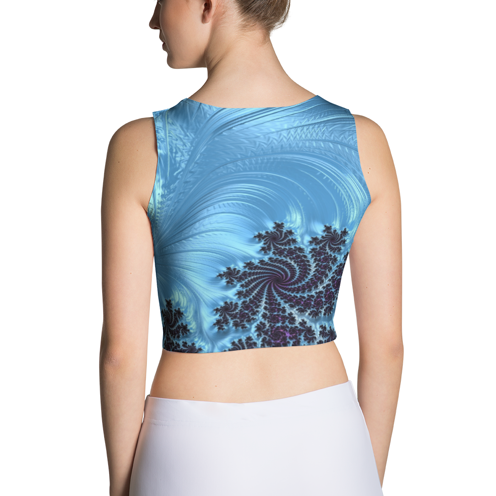 Polished Gear 'Polished Blue Plumes' Crop Top