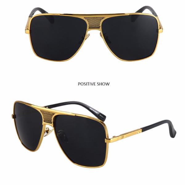 Men's Designer Oversize Square Sunglasses - Gradient UV400