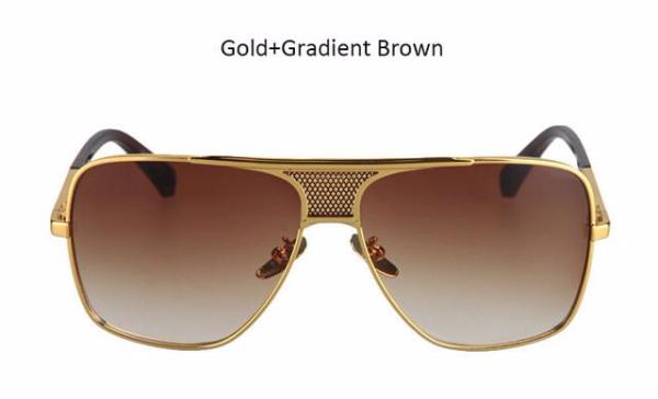 Men's Designer Oversize Square Sunglasses - Gradient UV400