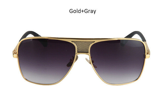 Men's Designer Oversize Square Sunglasses - Gradient UV400