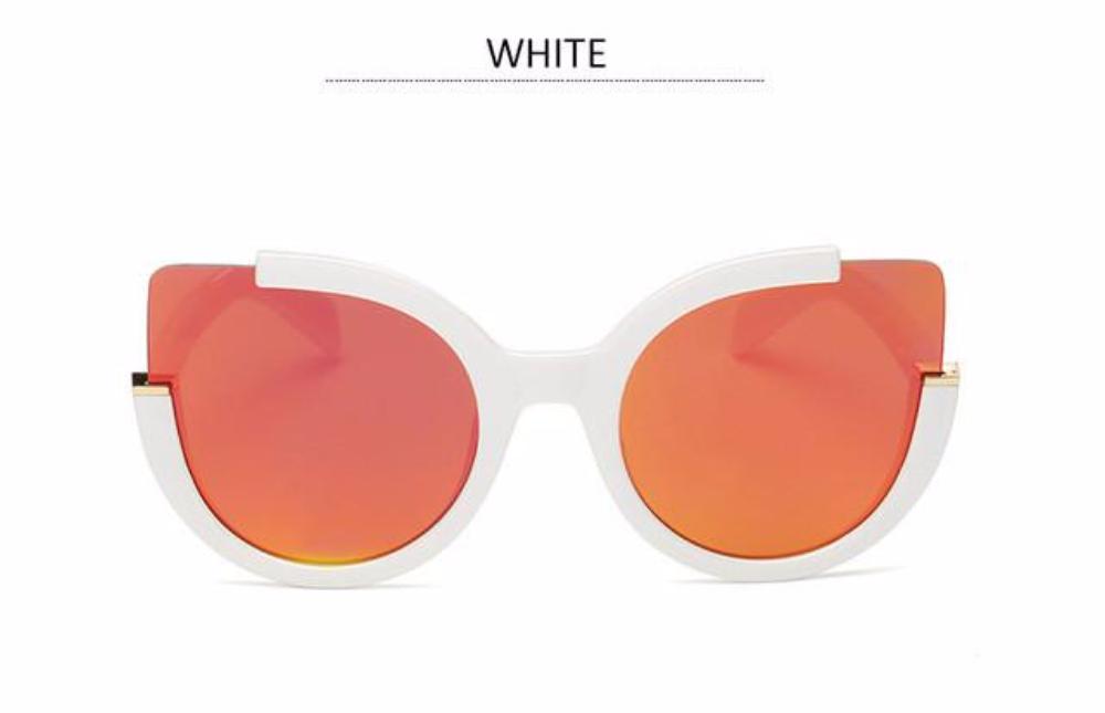 Women's Designer Open Rim 'Cat Eye' Sunglasses
