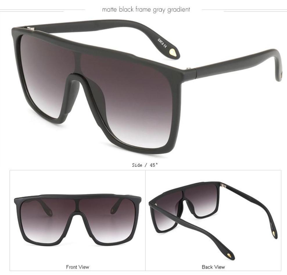 Women's Over-sized Sunglasses w/ Gradient UV400 Lens