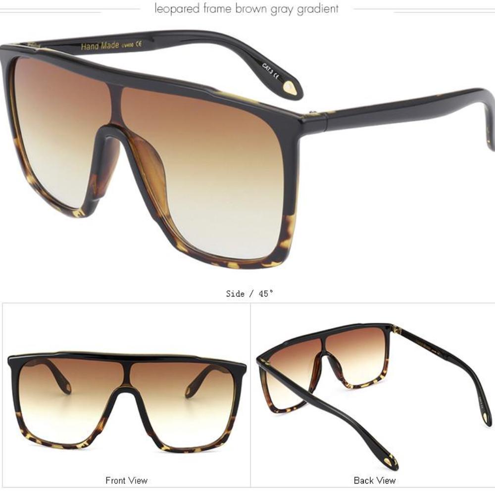 Women's Over-sized Sunglasses w/ Gradient UV400 Lens