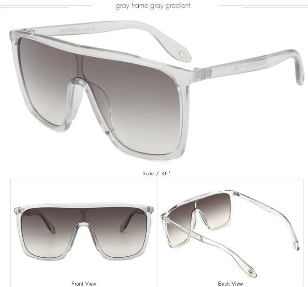 Women's Over-sized Sunglasses w/ Gradient UV400 Lens
