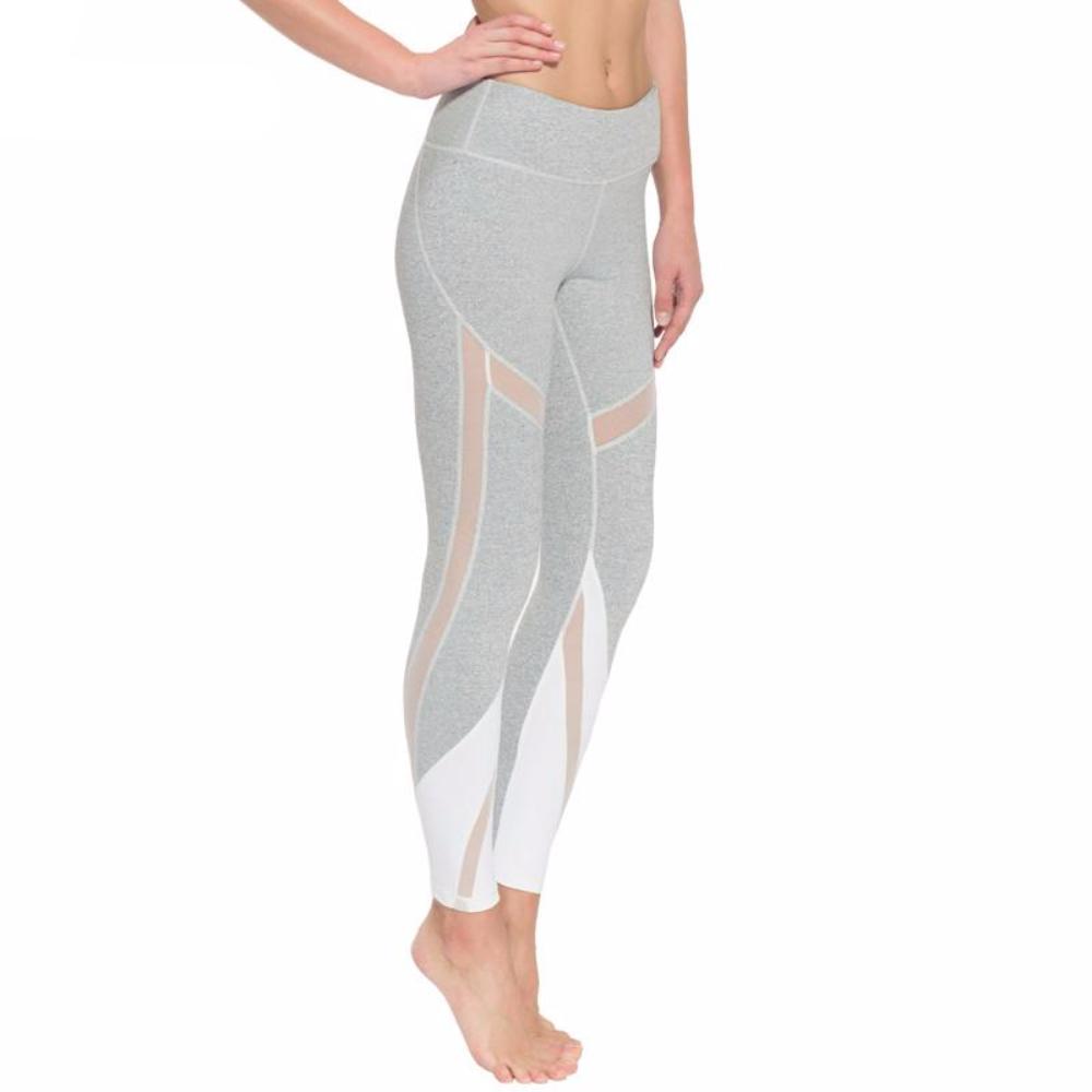 Women's Yoga Leggings w/High Waist & Mesh Panels