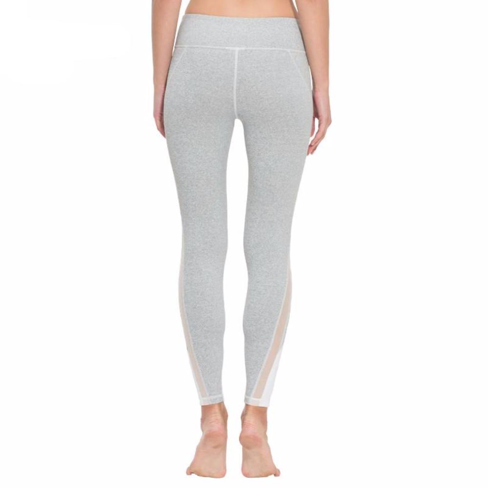 Women's Yoga Leggings w/High Waist & Mesh Panels