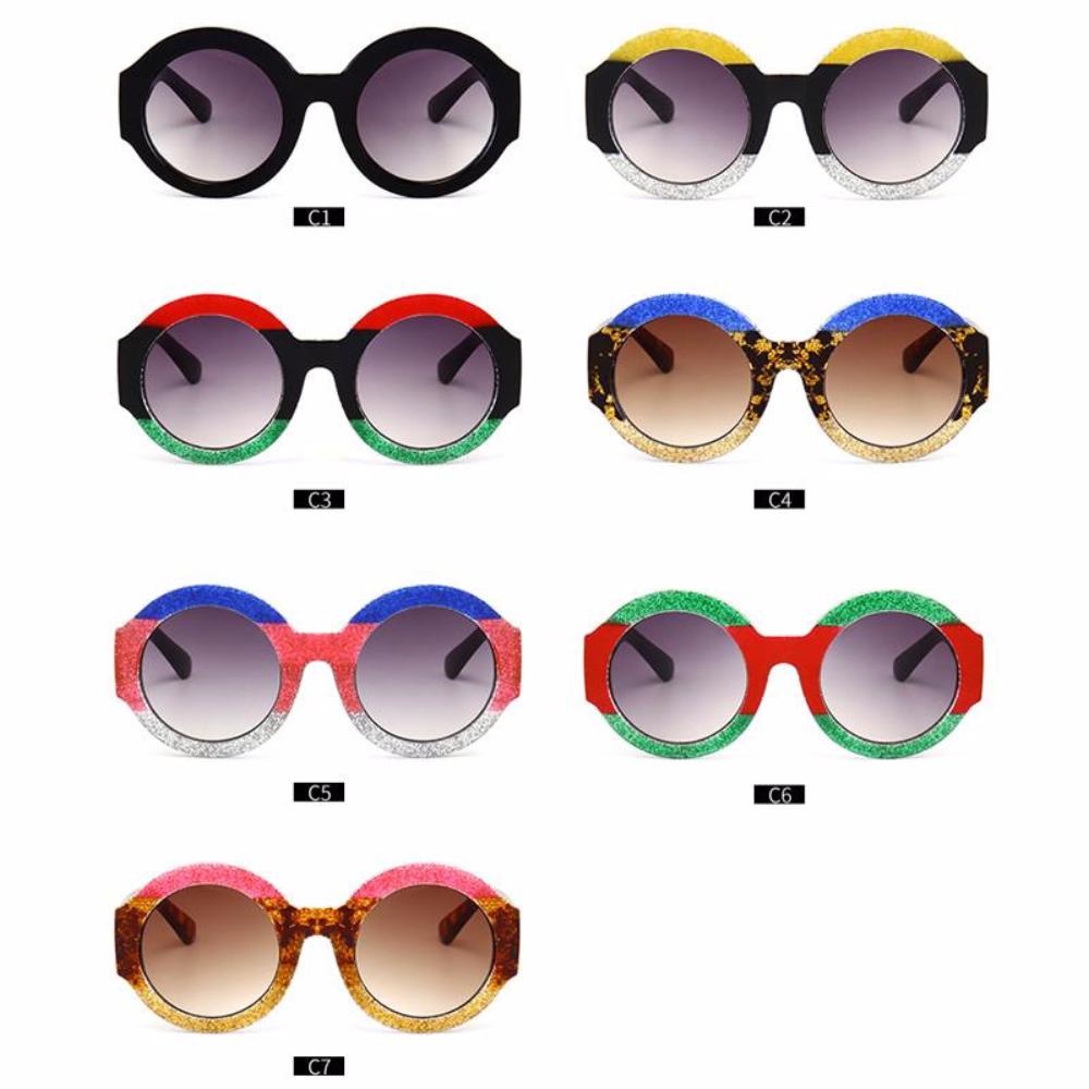 Women's Round Retro Designer Style Sunglasses w/ Gradient UV400