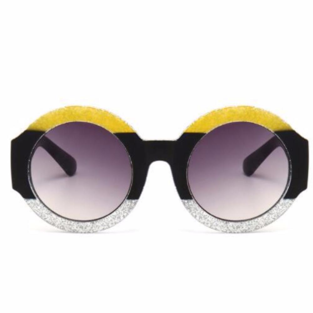Women's Round Retro Designer Style Sunglasses w/ Gradient UV400