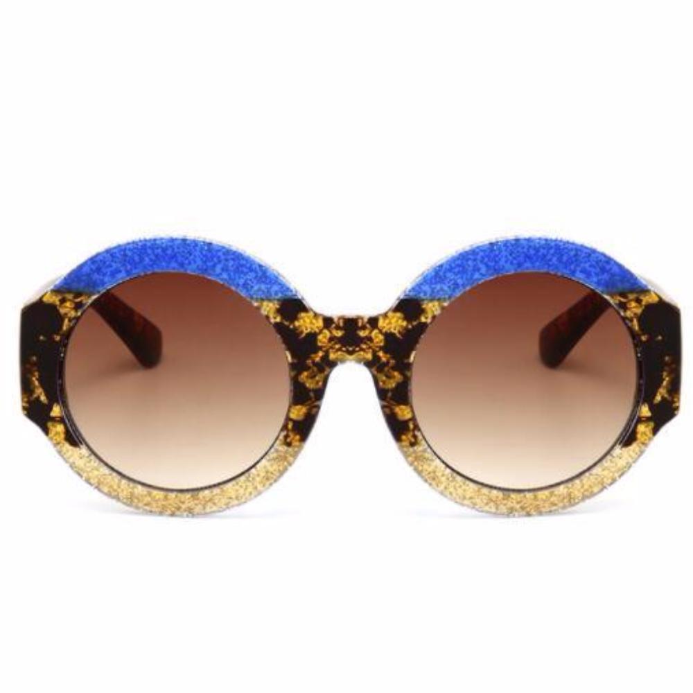 Women's Round Retro Designer Style Sunglasses w/ Gradient UV400