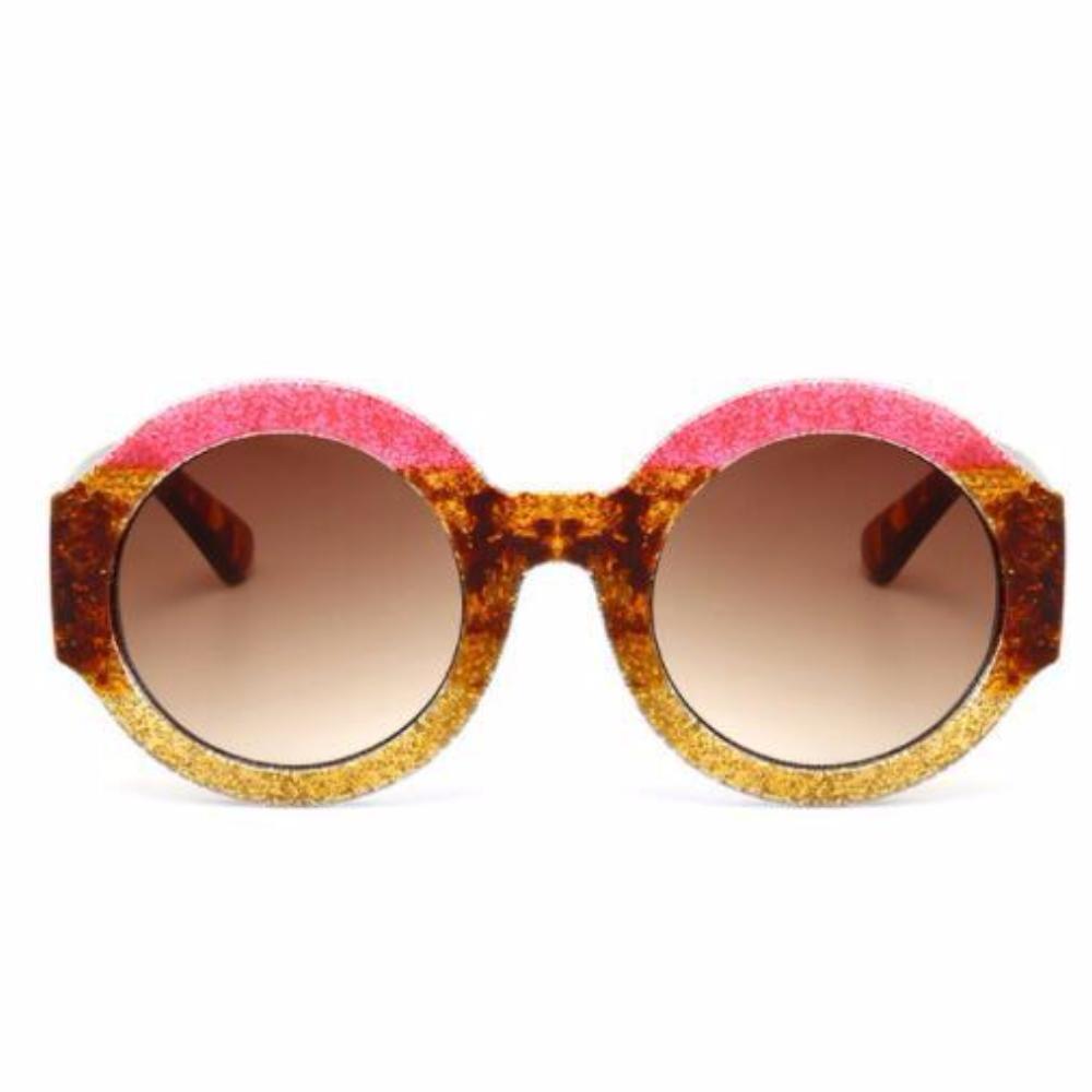 Women's Round Retro Designer Style Sunglasses w/ Gradient UV400