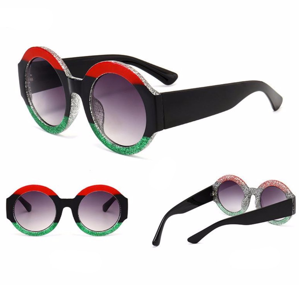 Women's Round Retro Designer Style Sunglasses w/ Gradient UV400