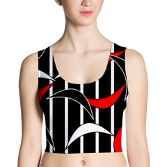 Polished Gear 'Red & Black Patch' Matching Crop Top