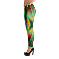 Polished Gear 'Few Of A Kind' Green Kaleidoscope Leggings