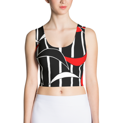 Polished Gear 'Red & Black Patch' Matching Crop Top