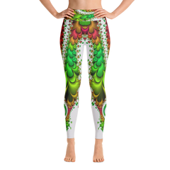 Polished Gear 'A Round Of Green Plumes' Yoga Leggings