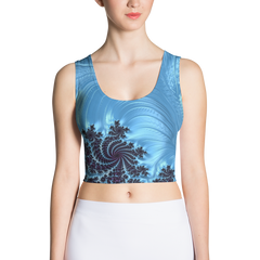 Polished Gear 'Polished Blue Plumes' Crop Top