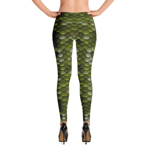 Polished Gear 'Snake Skin' Green Leggings