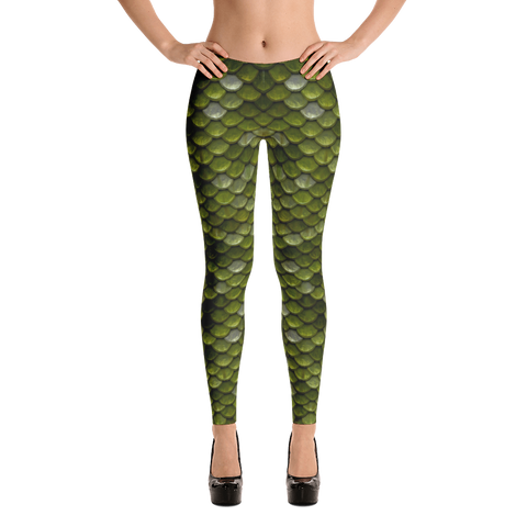 Polished Gear 'Snake Skin' Green Leggings