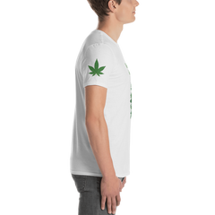 Polished Gear 'Marijuana Leaf' Unisex T-shirt (White)