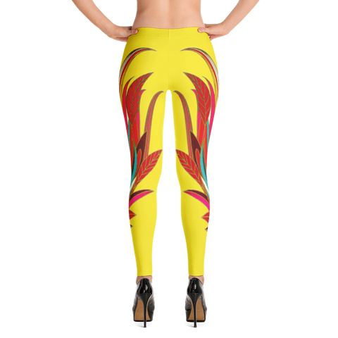 Polished Gear Tropical Paradise Leggings (Yellow)