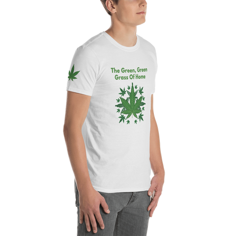 Polished Gear 'Marijuana Leaf' Unisex T-shirt (White)