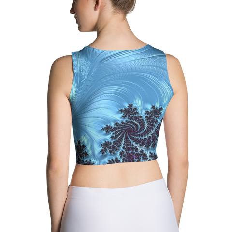 Polished Gear 'Polished Blue Plumes' Crop Top
