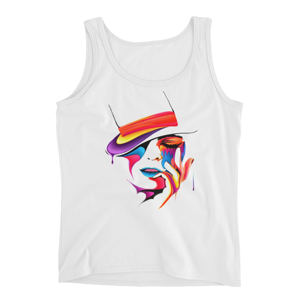 Polished Gear 'Psychedelic Lady In Hat' Ladies' Tank Top