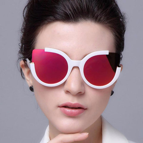 Women's Designer Open Rim 'Cat Eye' Sunglasses