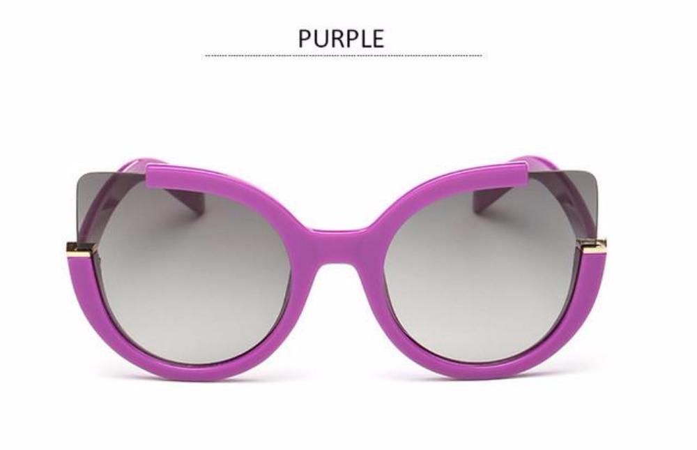 Women's Designer Open Rim 'Cat Eye' Sunglasses