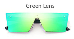 Unisex Rimless Sunglasses w/ Mirror Lens UV400