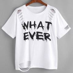 Women's Ripped 'WHATEVER' T-shirt