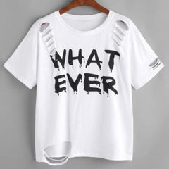Women's Ripped 'WHATEVER' T-shirt
