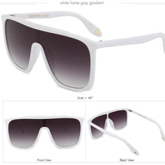 Women's Over-sized Sunglasses w/ Gradient UV400 Lens