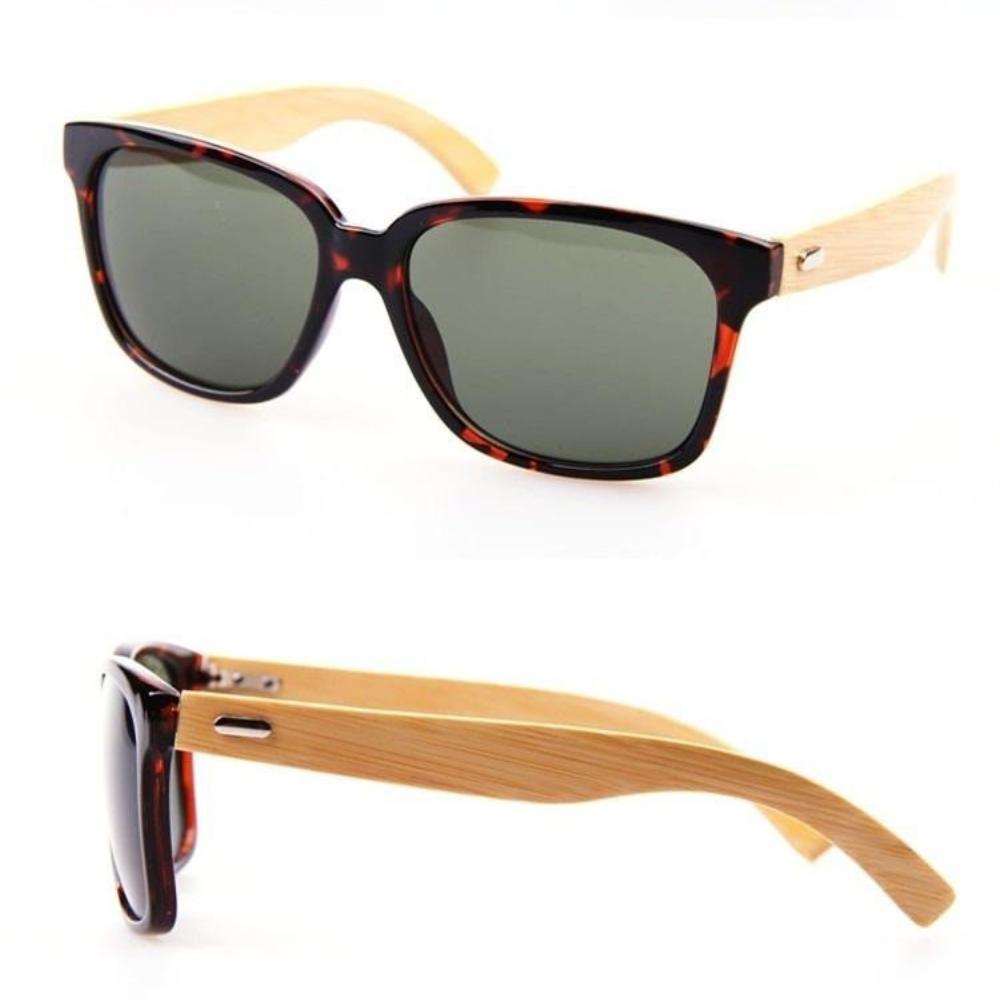Unisex 100% Bamboo Leg Sunglasses