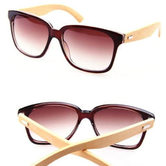 Unisex 100% Bamboo Leg Sunglasses