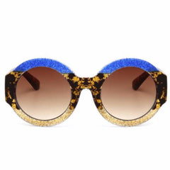 Women's Round Retro Designer Style Sunglasses w/ Gradient UV400