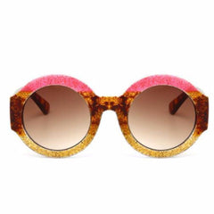 Women's Round Retro Designer Style Sunglasses w/ Gradient UV400