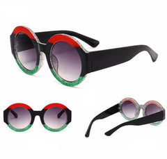 Women's Round Retro Designer Style Sunglasses w/ Gradient UV400