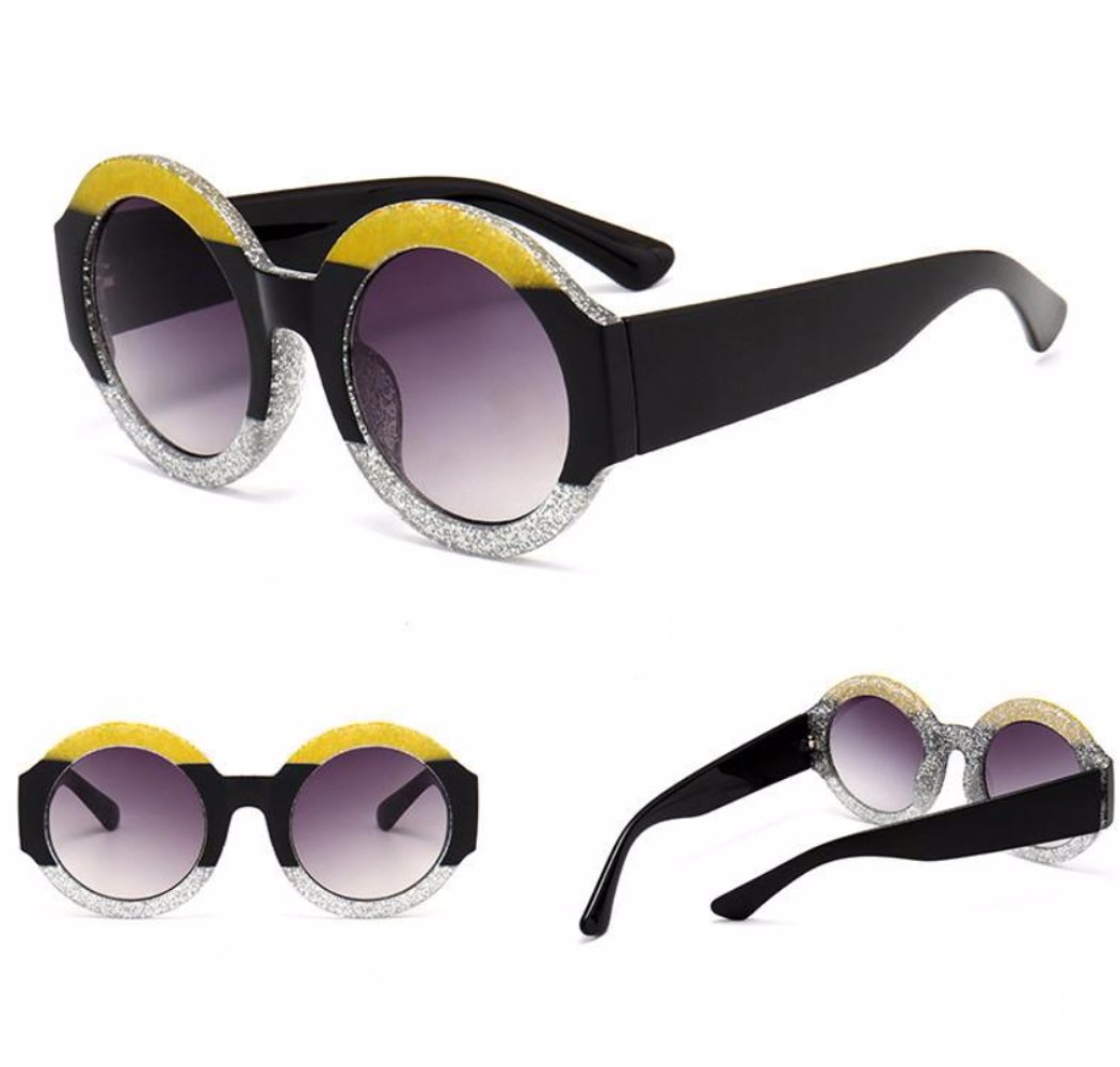 Women's Round Retro Designer Style Sunglasses w/ Gradient UV400