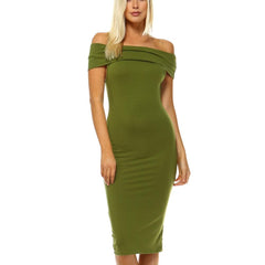 Women's Off The Shoulder Body-Con Dress (3 Colors)