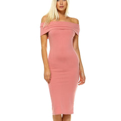 Women's Off The Shoulder Body-Con Dress (3 Colors)